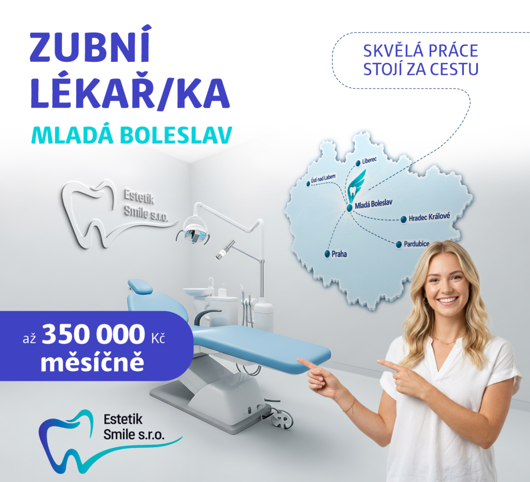 Zubní lékař/lékařka – Poliklinika Škoda Mladá Boleslav – až 350 000 Kč měsíčně