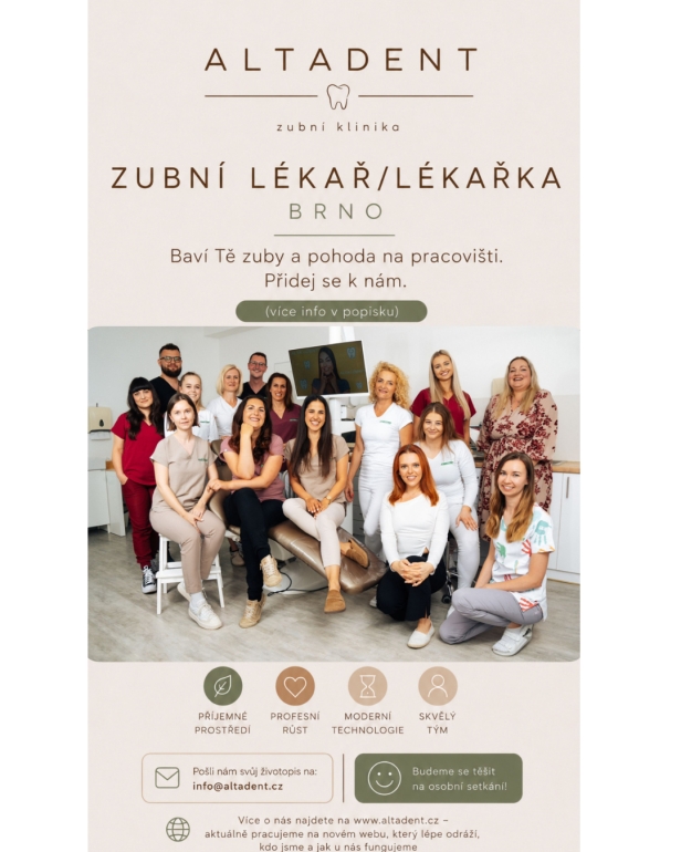 BRNO - ZUBNÍ LÉKAŘ/LÉKAŘKA