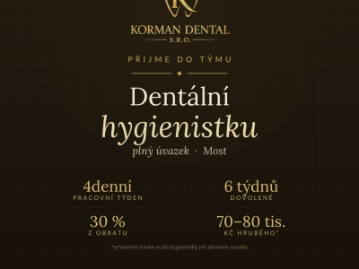Dentální hygienistka – Most (Korman Dental)